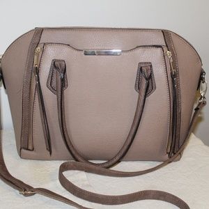 Large Taupe Shoulder/ Crossbody Bag
